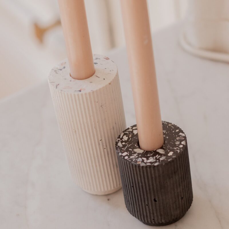 Bougeoir en coquillages revalorisés