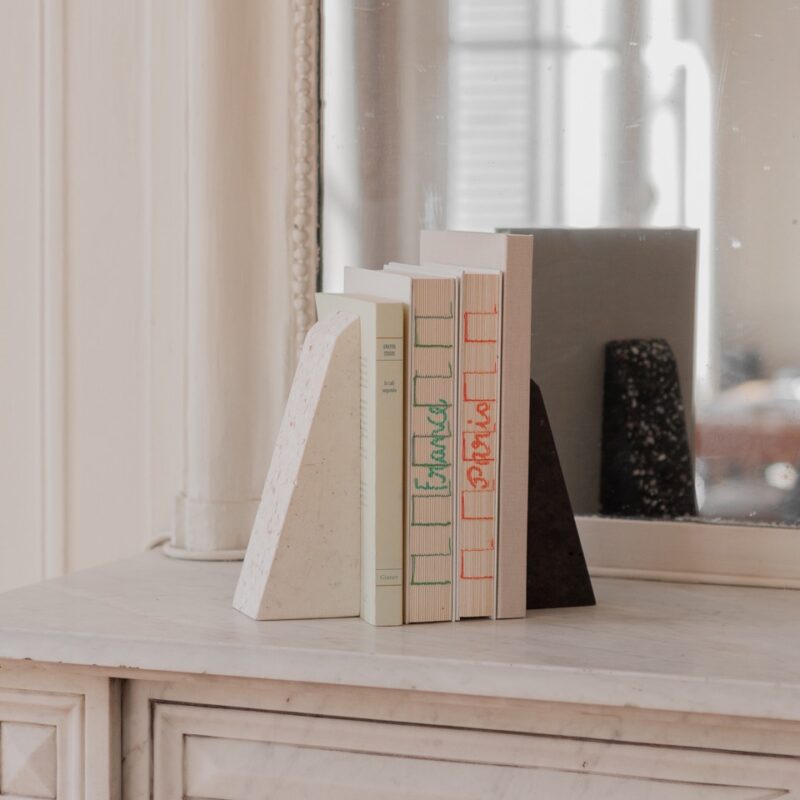 Grand serre-livres en coquillages revalorisés