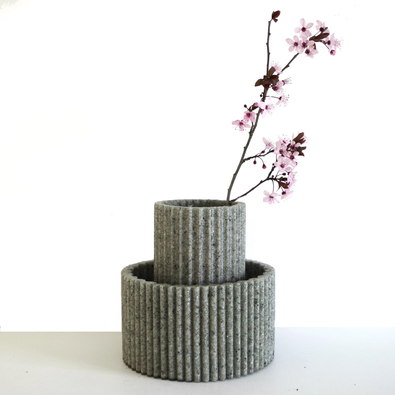 Double vase Vaseas en verre pare-brise recyclé – Image 2