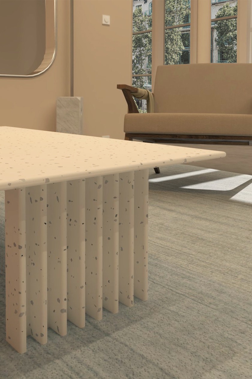 Table basse plastique recyclé - 21.60 KAMA – Image 2