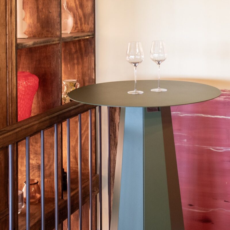 Mange-debout Itsaso en acier recyclé Ø 80 cm