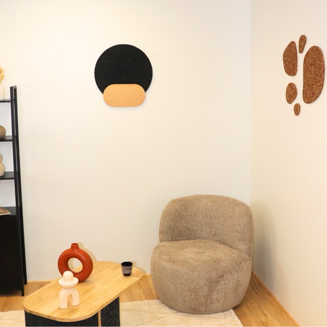 Applique murale en cuir recyclé L