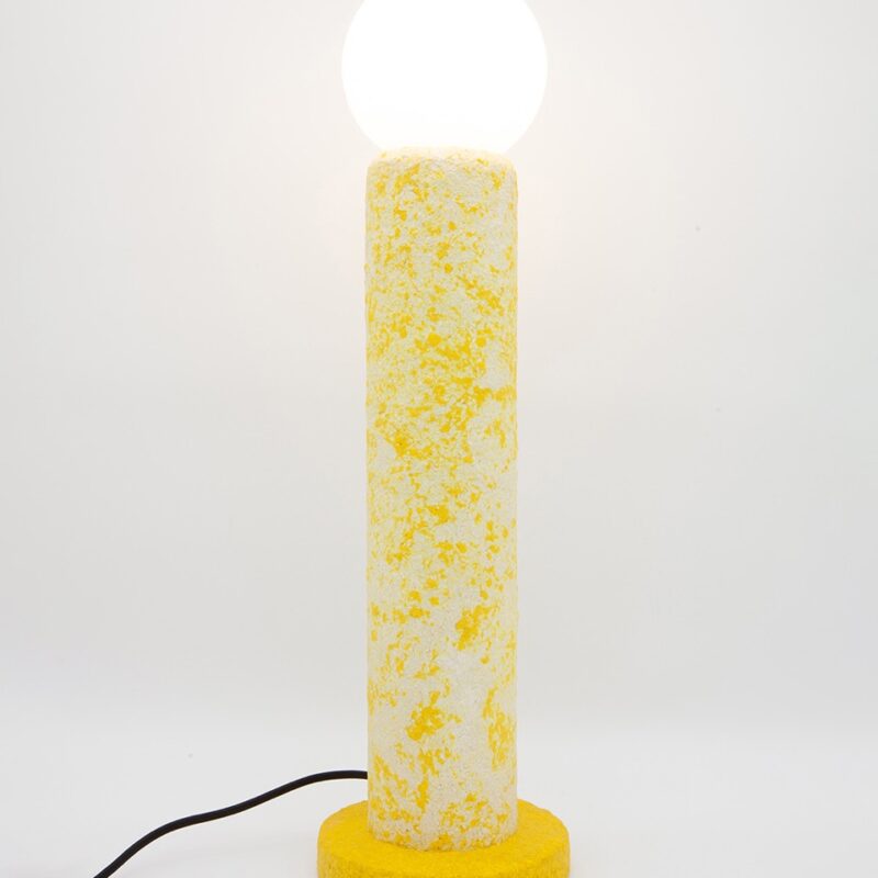 Lampe à poser Terrazzo Jaune recyclée