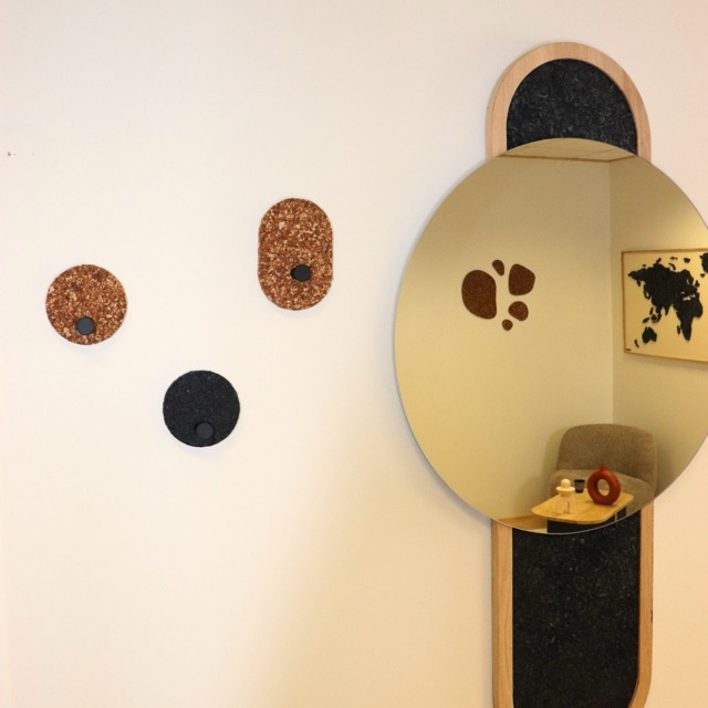 Miroir en cuir recyclé