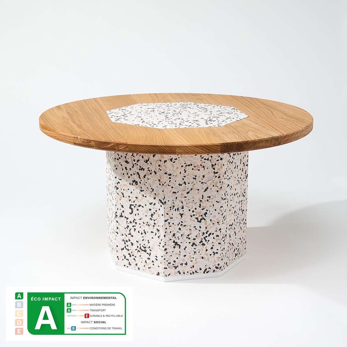 Table basse Léo bois recyclé - Terrazzo – Image 7